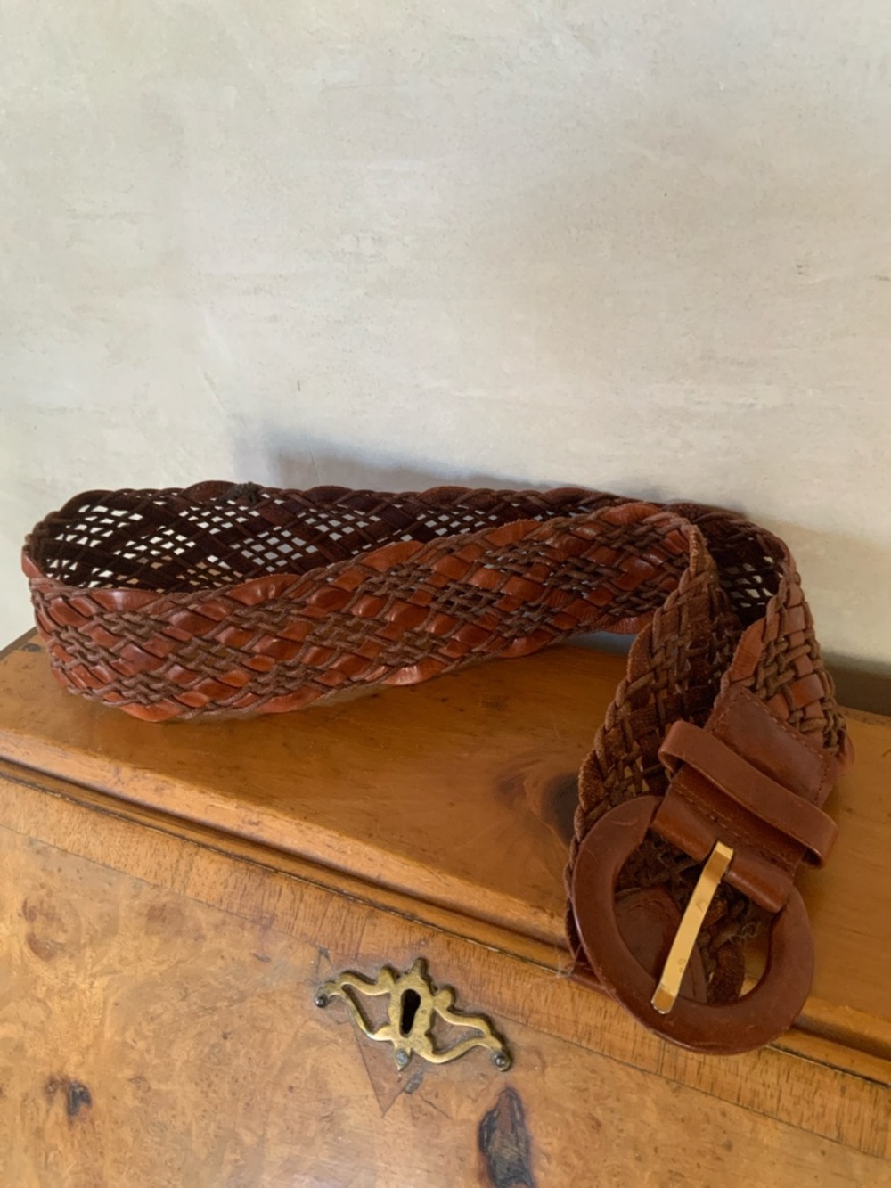 Woven Leather Belt 2” x 38” WOW! - Picture 7 of 14